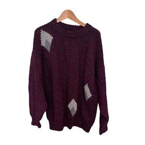 Handmade Chunky Knit Nordic Icelandic Pullover Sweater Extra Large